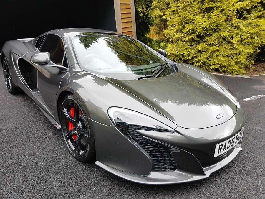 Graphite McLaren photographed after detailing by WK