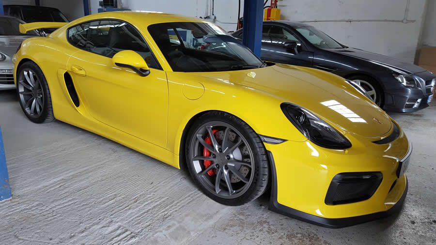 Yellow Porsche sports car from WK’s customer gallery